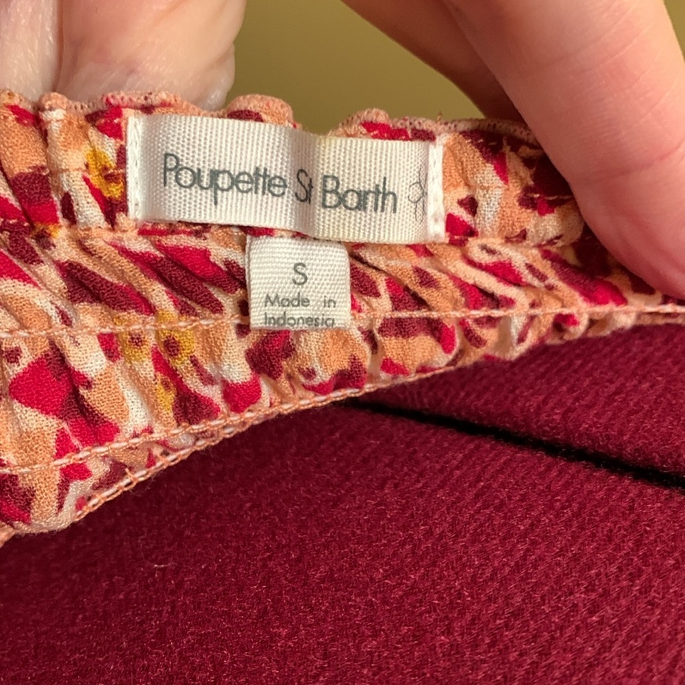 Poupette St. Barth Red Floral Smocked Blouse - Picture 9 of 13
